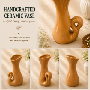 Artistic handcrafted ceramic vase for modern home decor