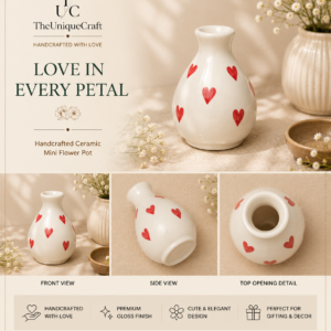 Home Handcrafted ceramic mini flower pot for elegant home decor