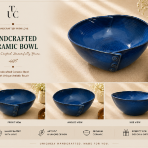 Handcrafted ceramic bowl for elegant dining and home decor