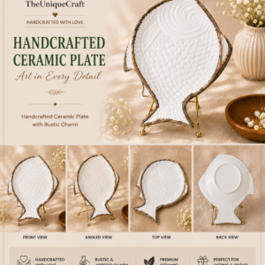 Handcrafted ceramic fish plate for artistic dining and home decor