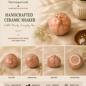Handcrafted ceramic shaker for elegant dining and kitchen styling