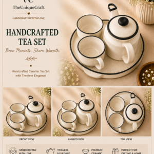Handcrafted ceramic tea set for elegant tea serving and modern dining