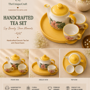 Handcrafted ceramic tea set for elegant tea serving and modern dining
